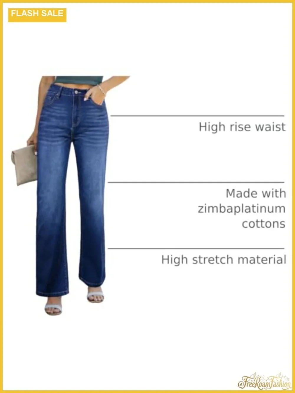 High Waisted Wide Leg Jeans Straight Denim Pants
